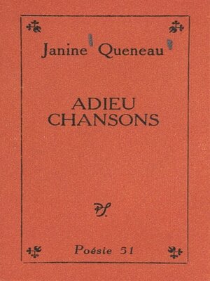 cover image of Adieu chansons